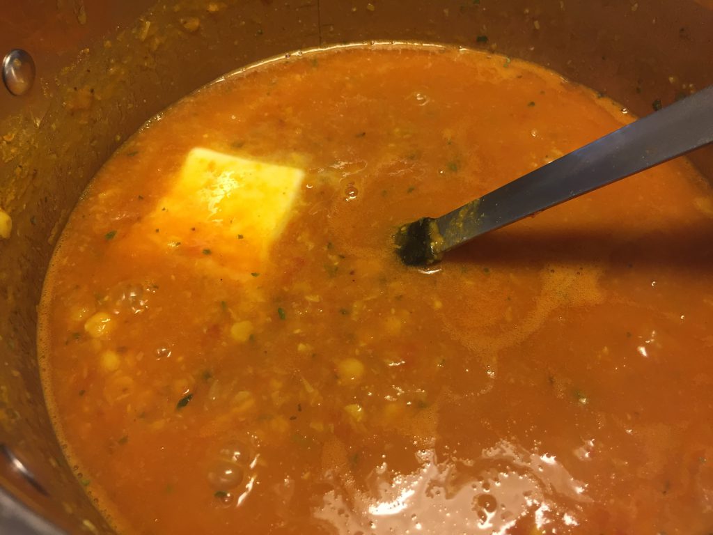 Butter in chana dal